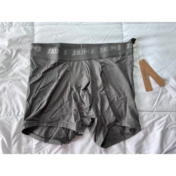 SKIMS Other - SKIMS STRETCH 3" Boxer Briefs in Gunmetal color Size XS New With Tags In Bag